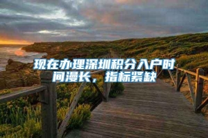 现在办理深圳积分入户时间漫长，指标紧缺