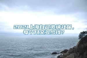 2021上海自己缴纳社保，每个月交多少钱？