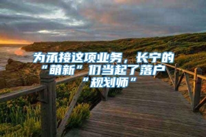 为承接这项业务，长宁的“萌新”们当起了落户“规划师”