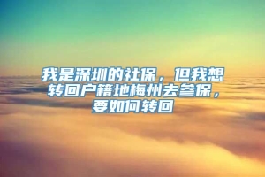 我是深圳的社保，但我想转回户籍地梅州去参保，要如何转回