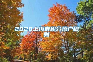 2020上海市积分落户细则