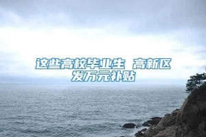 这些高校毕业生 高新区发万元补贴