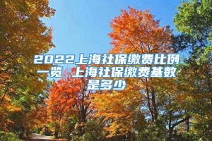 2022上海社保缴费比例一览 上海社保缴费基数是多少