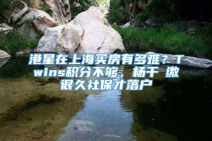 港星在上海买房有多难？Twins积分不够，杨千嬅缴很久社保才落户