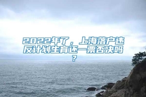 2022年了，上海落户违反计划生育还一票否决吗？