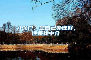 入深户，是自己办理好，还是找中介