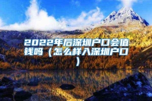 2022年后深圳户口会值钱吗（怎么样入深圳户口）