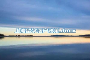 上海留学落户政策.docx