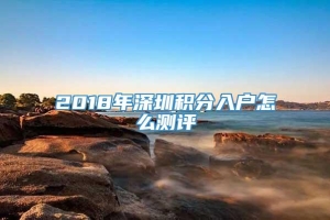 2018年深圳积分入户怎么测评