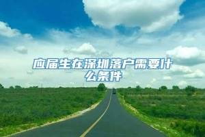 应届生在深圳落户需要什么条件