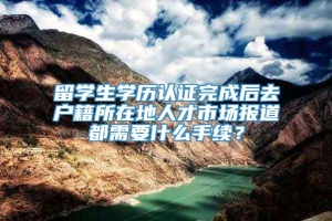 留学生学历认证完成后去户籍所在地人才市场报道都需要什么手续？