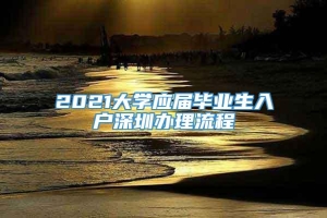 2021大学应届毕业生入户深圳办理流程