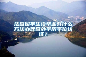 法国留学生没毕业有什么方法办理国外学历学位认证？