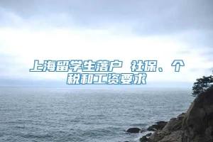 上海留学生落户 社保、个税和工资要求