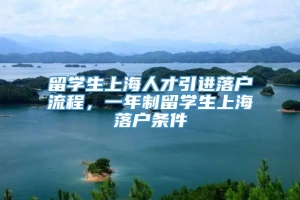 留学生上海人才引进落户流程，一年制留学生上海落户条件