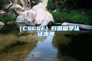 （CSCSE）归国留学认证步骤