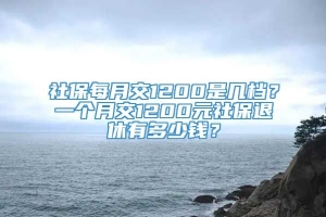 社保每月交1200是几档？一个月交1200元社保退休有多少钱？