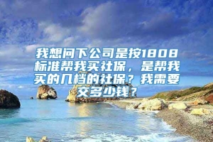 我想问下公司是按1808标准帮我买社保，是帮我买的几档的社保？我需要交多少钱？