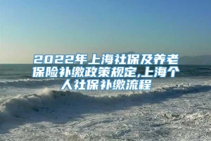 2022年上海社保及养老保险补缴政策规定,上海个人社保补缴流程