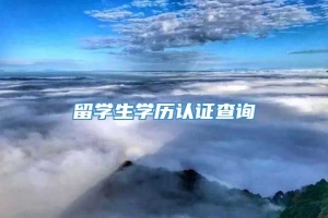 留学生学历认证查询