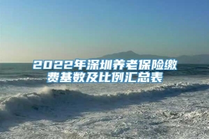 2022年深圳养老保险缴费基数及比例汇总表