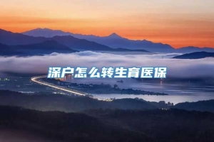 深户怎么转生育医保