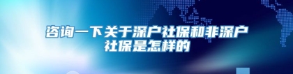 咨询一下关于深户社保和非深户社保是怎样的