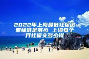 2022年上海最低社保缴费标准是多少 上海每个月社保交多少钱