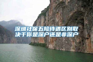 深圳社保五险待遇区别取决于你是深户还是非深户