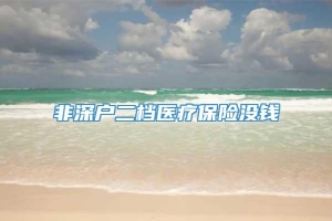 非深户二档医疗保险没钱