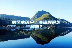 留学生落户上海流程是怎样的？