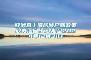 好消息上海居转户新政策放宽落户,有效期至2024年12月31日