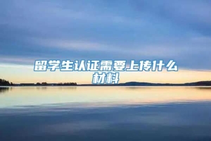 留学生认证需要上传什么材料