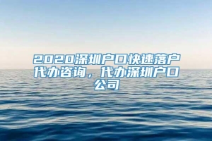 2020深圳户口快速落户代办咨询，代办深圳户口公司