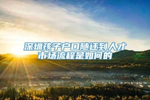 深圳孩子户口随迁到人才市场流程是如何的