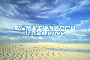 应届毕业生上海落户户口挂靠流程2022