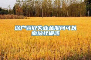 深户领取失业金期间可以缴纳社保吗