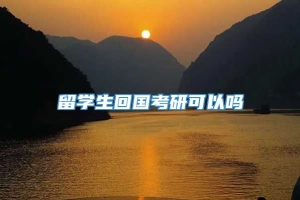 留学生回国考研可以吗