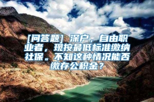 [问答题] 深户，自由职业者，现按最低标准缴纳社保。不知这种情况能否缴存公积金？