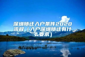 深圳随迁入户条件2020流程（入户深圳随迁有什么要求）