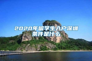 2020年留学生入户深圳条件是什么