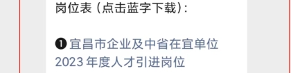 2022宜昌市企事业单位引进800余名人才公告