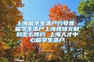 上海留学生落户约号难 留学生落户上海现场交材料怎么预约 上海人才中心留学生落户