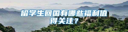 留学生回国有哪些福利值得关注？