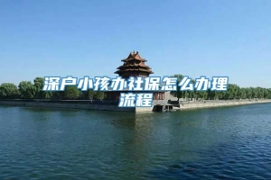 深户小孩办社保怎么办理流程