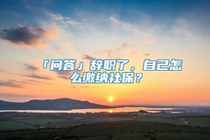 「问答」辞职了，自己怎么缴纳社保？