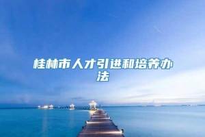 桂林市人才引进和培养办法