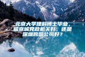 北京大学理科博士毕业，留京城党政机关好，还是深圳跨国公司好？