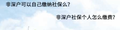 非深户可以自己缴纳社保么？非深户社保个人怎么缴费？