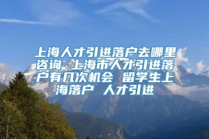 上海人才引进落户去哪里咨询 上海市人才引进落户有几次机会 留学生上海落户 人才引进